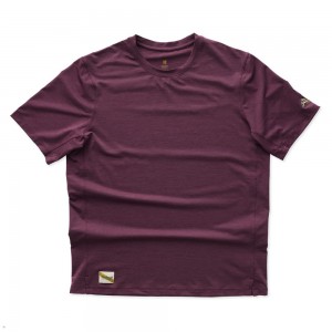 Aubergine Tracksmith Session Men's Tee Singapore | HEFQA-5217