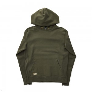 Beetle Green Tracksmith Trackhouse Men's Sweatshirt Singapore | PWYUO-1843