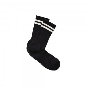 Black/Ivory Tracksmith Merino Tube Sock Singapore | BGCZJ-5798