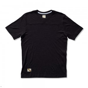 Black Tracksmith Harrier Men's Tee Singapore | HKWYS-2784