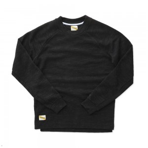 Black Tracksmith Rapid Transit Crew Men's Sweatshirt Singapore | TSOCJ-6280