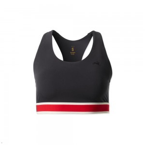 Black Tracksmith Run Women's Bra Singapore | WGFKV-6483