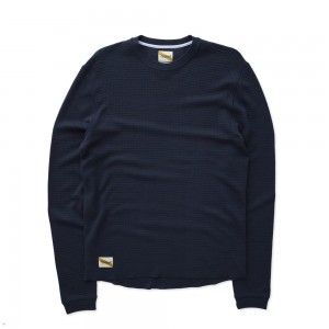 Blueberry Tracksmith Fells Waffle Men's Base Layer Singapore | CNZAM-8910