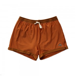 Brick Red/Caramel Tracksmith Van Cortlandt Grand Men's Shorts Singapore | IQOYX-1630