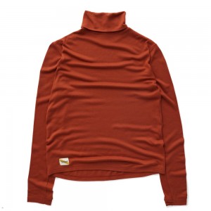 Brick Red Tracksmith Fells Turtleneck Men's Base Layer Singapore | KZYDV-6058