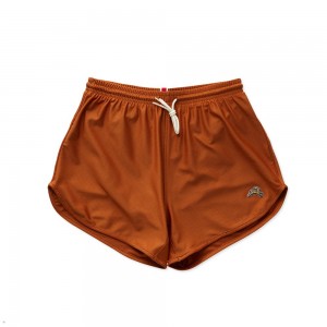 Brick Red Tracksmith Van Cortlandt Grand Women's Shorts Singapore | XUQPN-6748