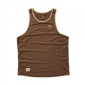 Brown/Chestnut Tracksmith Twilight Men's Tank Singapore | LYTNP-9402