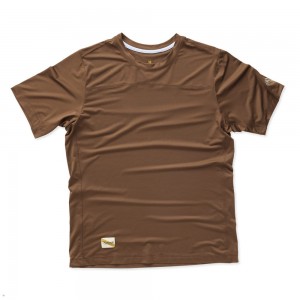 Brown Tracksmith Twilight Men's Tee Singapore | TRYOW-7968