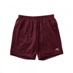 Burgundy Tracksmith Session Men's Shorts Singapore | ZDVLA-8245