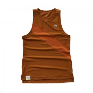 Caramel/Brick Red Tracksmith Van Cortlandt Women's Singlet Singapore | TMGCU-8203