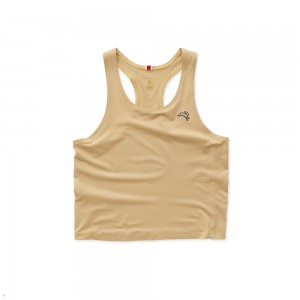 Chestnut Tracksmith Twilight Crop Women's Tank Singapore | QSEOJ-2605