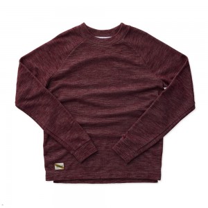 Crimson Tracksmith Rapid Transit Crew Men's Sweatshirt Singapore | HKVBE-8231