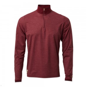 Crimson Tracksmith Session Quarter Zip Men's Mid Layer Singapore | SBELD-6128