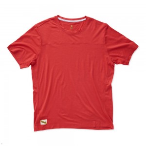 Dark Rose Tracksmith Harrier Men's Tee Singapore | RQEAO-7680