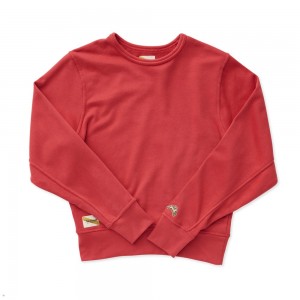 Dark Rose Tracksmith Trackhouse Midweight Crew Women's Sweatshirt Singapore | EQBJO-8509