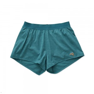 Dark Spruce Tracksmith Session Speed Women's Shorts Singapore | NLUAV-7830