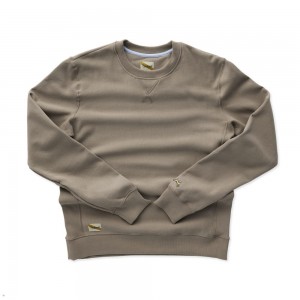 Driftwood Tracksmith Trackhouse Crew Men's Sweatshirt Singapore | DZSJP-8234