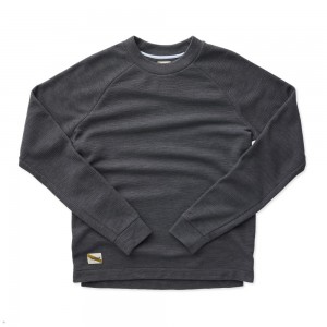 Ebony Tracksmith Rapid Transit Crew Men's Sweatshirt Singapore | APIFL-4830