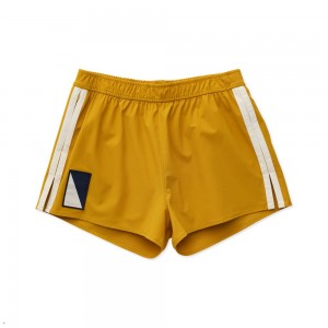 Faded Marigold/Ivory Tracksmith Run Cannonball Run Women's Shorts Singapore | LIDQV-5289