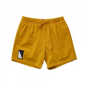 Faded Marigold/Ivory Tracksmith Run Cannonball Run Men's Shorts Singapore | JMYUH-4789