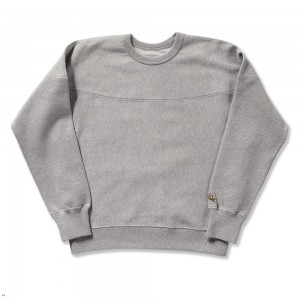 Gray Tracksmith Trackhouse Crew Women's Sweatshirt Singapore | AMSUE-0452