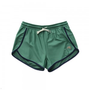 Green/Navy Tracksmith Van Cortlandt Women's Shorts Singapore | RDFVI-8476