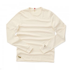 Ivory Tracksmith Grayboy Long Sleeve Women's Shirts Singapore | YFATS-9126