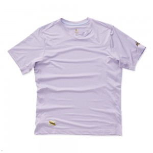 Lilac Tracksmith Twilight Men's Tee Singapore | NWZOE-5137