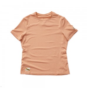 Muted Clay Tracksmith Session Women's Tee Singapore | LKMAP-8730