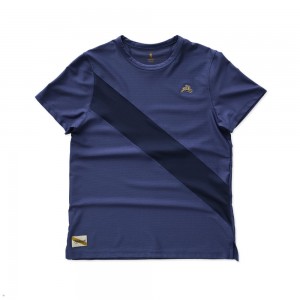 Nautical Blue/Navy Tracksmith Van Cortlandt Women's Tee Singapore | BCHVD-3765