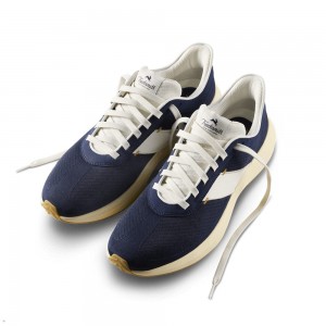 Navy/White Tracksmith Eliot Runner Men's Shoes Singapore | NTYFA-7549