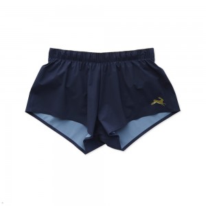 Navy Tracksmith Strata Women's Shorts Singapore | IGSFC-0482