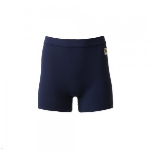 Navy Tracksmith Turnover Short Women's Tights Singapore | XHWAU-2819