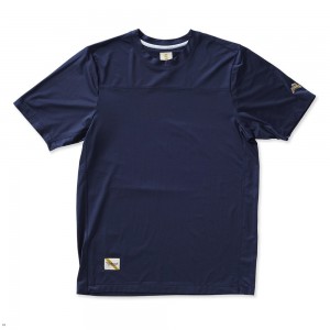 Navy Tracksmith Twilight Men's Tee Singapore | VXHZQ-2801