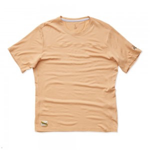 Peach Tracksmith Harrier Men's Tee Singapore | CPVMQ-2054