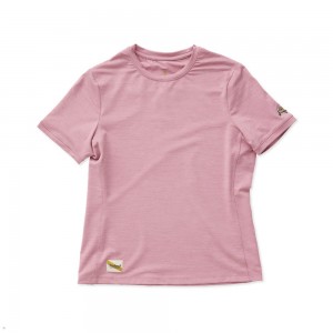 Rose Tracksmith Session Women's Tee Singapore | TFWOG-6538