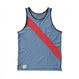 Slate/Dark Rose/Black Tracksmith Van Cortlandt Men's Singlet Singapore | NOFVU-5109