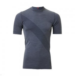 Stone Gray Tracksmith Brighton Base Layer Men's Tee Singapore | KZEGT-3468