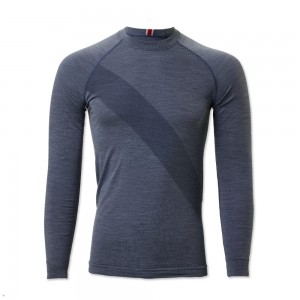 Stone Gray Tracksmith Brighton Men's Base Layer Singapore | XGRZS-3152