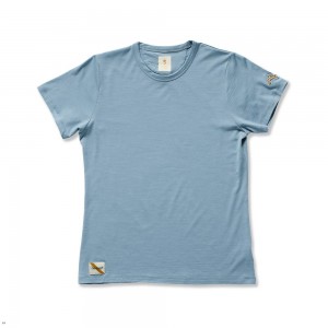 Stonewash Tracksmith Harrier Women's Tee Singapore | RIAQL-9823