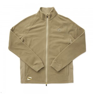 Taupe Tracksmith Franklin Fleece Men's Jacket Singapore | LKZYV-2496