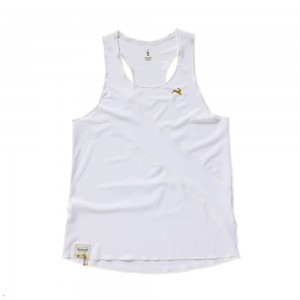 White Tracksmith Strata 2023 Women's Singlet Singapore | WDESR-0359