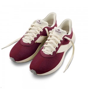 Wine/Ivory Tracksmith Eliot Runner Men's Shoes Singapore | YORVF-1825