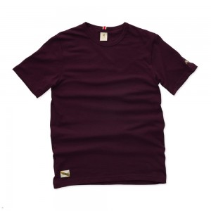 Wine Tracksmith Grayboy Men's Tee Singapore | RPHLD-3470