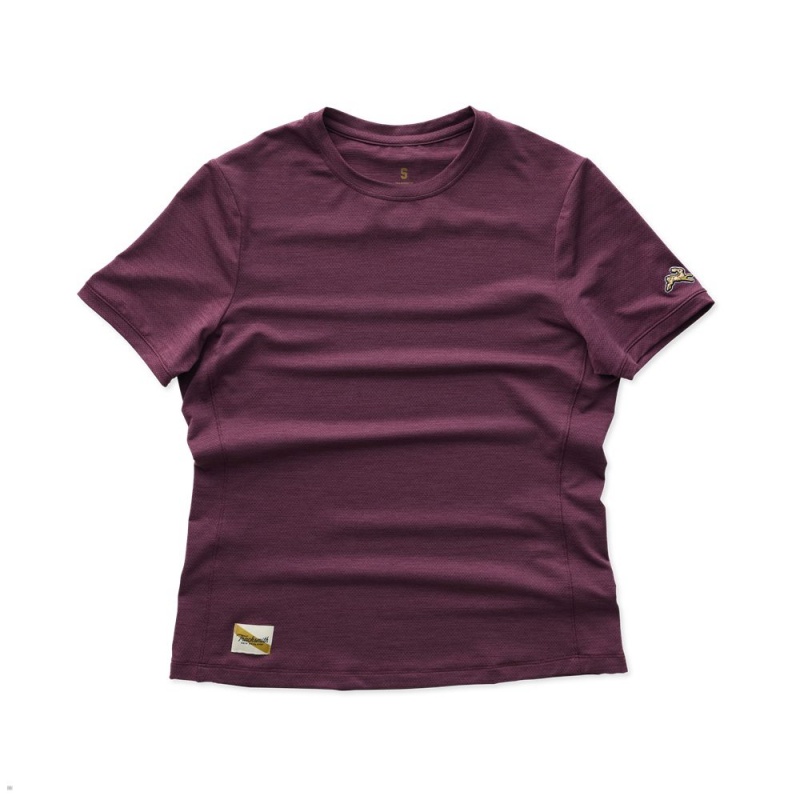 Aubergine Tracksmith Session Women\'s Tee Singapore | HWDTJ-0853