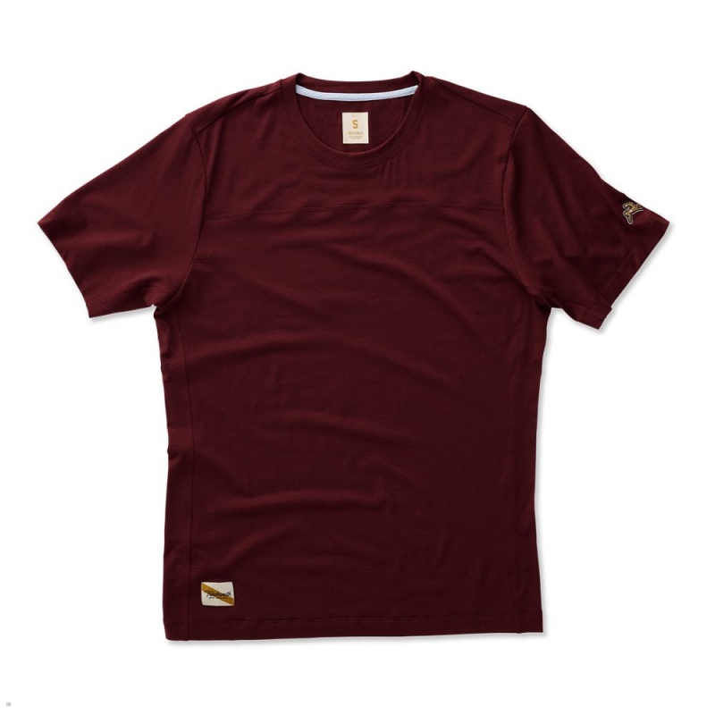 Berry Tracksmith Harrier Men\'s Tee Singapore | JKGIZ-9432