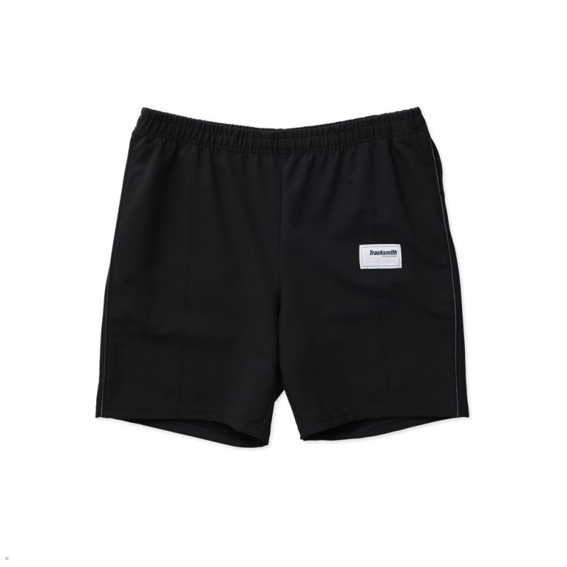 Black Tracksmith Bislett Men\'s Shorts Singapore | GIJWA-0539