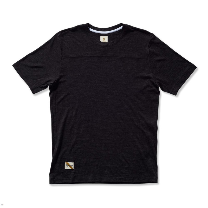 Black Tracksmith Harrier Men\'s Tee Singapore | HKWYS-2784