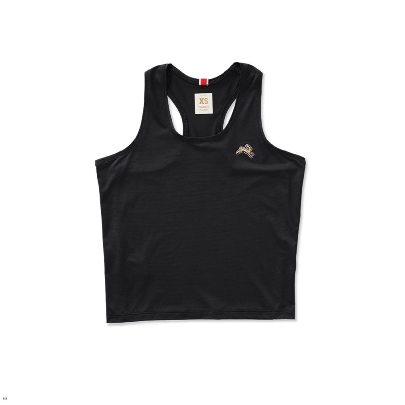 Black Tracksmith Twilight Crop Women\'s Tank Singapore | KFDVX-1659