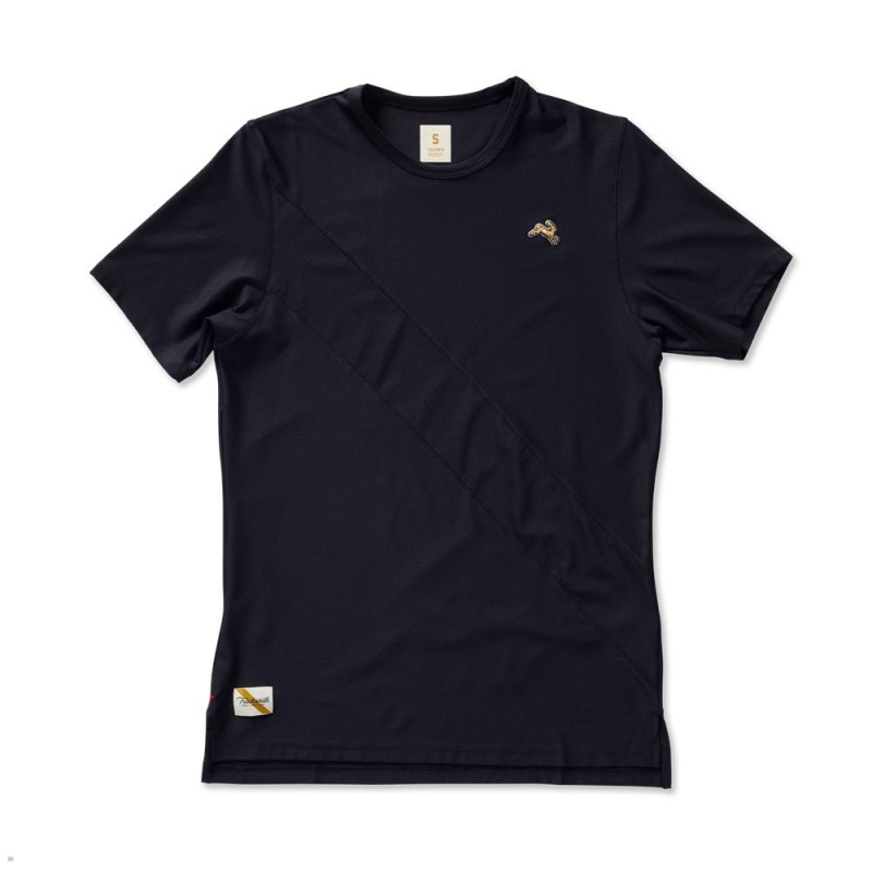 Black Tracksmith Van Cortlandt Men\'s Tee Singapore | KQXSU-9532